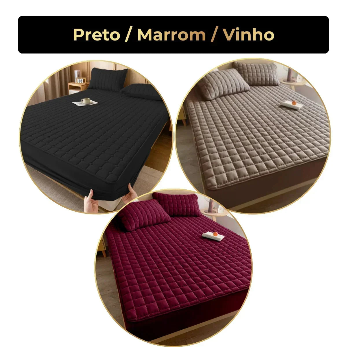 (PAGUE 1 LEVE 3) Prime Soft™ - kit Jogo de Cama Impermeável com Capa e 3 Fronhas + Brindes