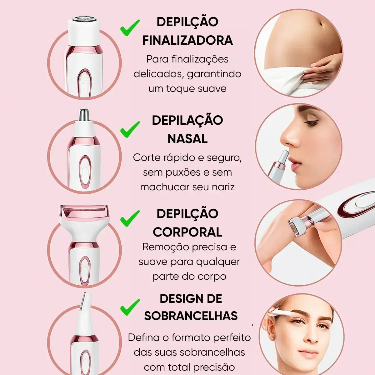 Kit Depilador DermaGlow - Lançamento (Compre 1 Leve 4) + BRINDES